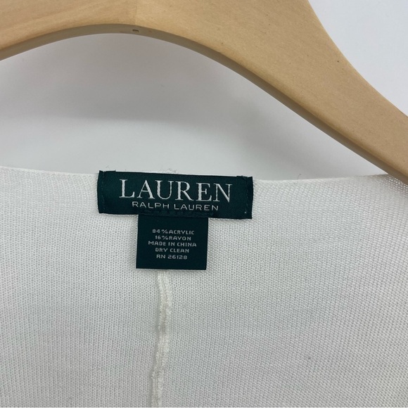 Ralph Lauren Wrap cardigan poncho cream lightweight striped one size - Picture 3 of 5